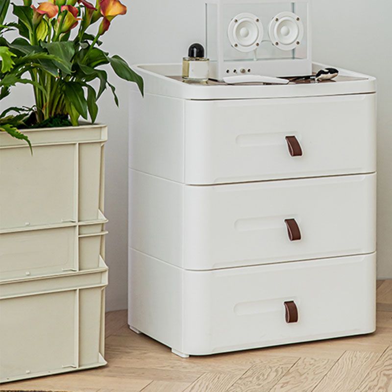 Contemporary White Night Table with 2/3/4 Drawers for Bedroom