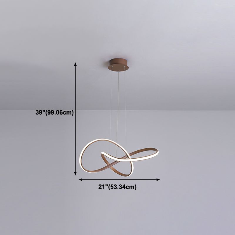 Contemporary Aluminum Pendant Light Linear Ceiling Light for Dining Room