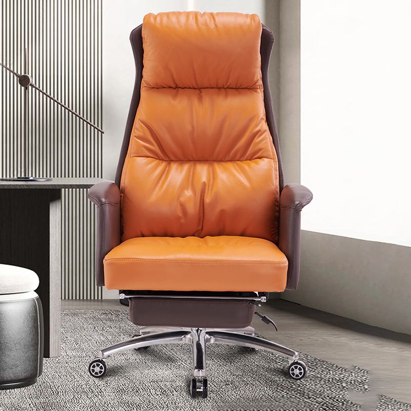 Modern Leather Executive Chair Adjustable High Back Office Chair