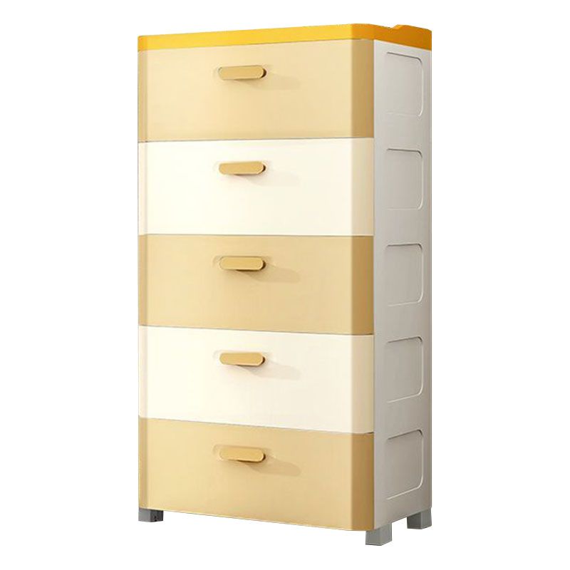 Contemporary Plastic Kids Dressers Vertical Kids Furniture for Bedroom