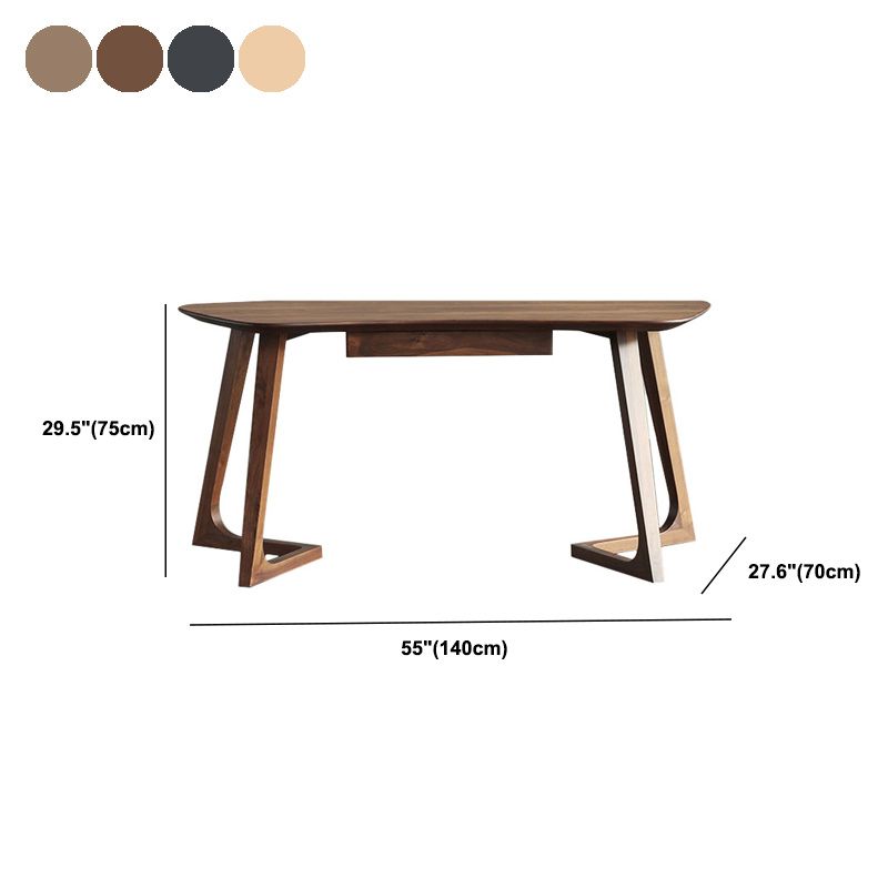 30" H Ash Office Desk Contemporary Writing Desk in Matte Finish