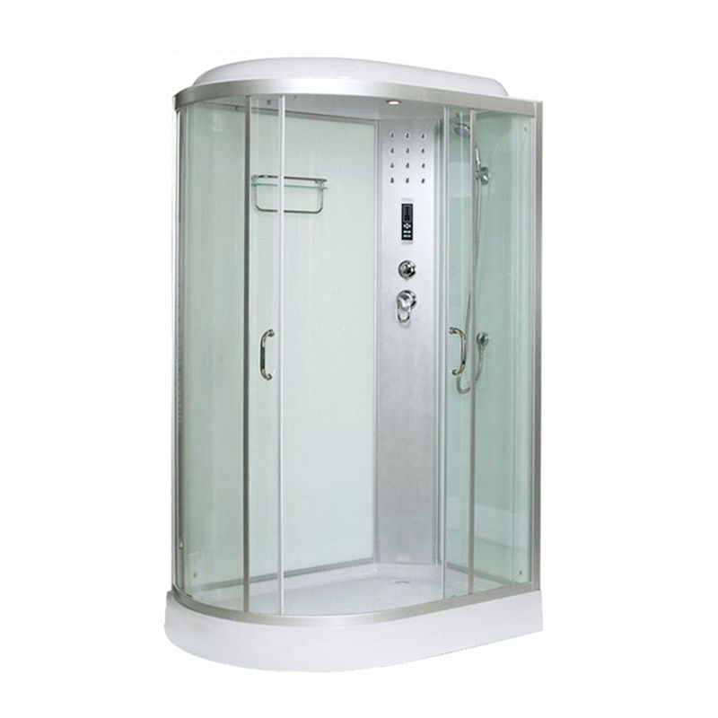 Tempered Glass Left Shower Stall Double Sliding Shower Stall