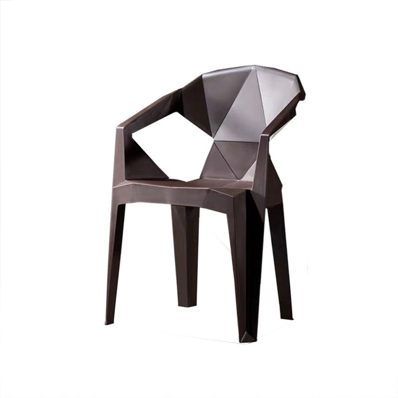 Contemporary Chairs Dining Arm Chair for Kitchen with Plastic Legs