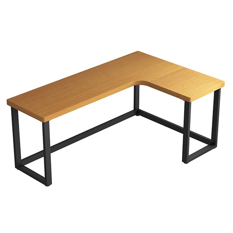 Solid Wood Writing Desk Industrial Style L-Shape Writing Desk for Home Office