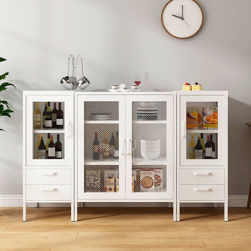 Glam Style Sideboard Steel Kitchen Sideboard Cabinet with Storage