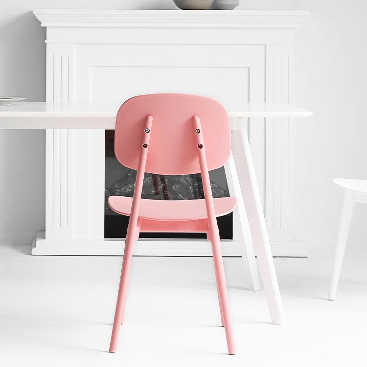 Modern Chair Dining Armless Open Back Chair for Kitchen with Plastic Legs