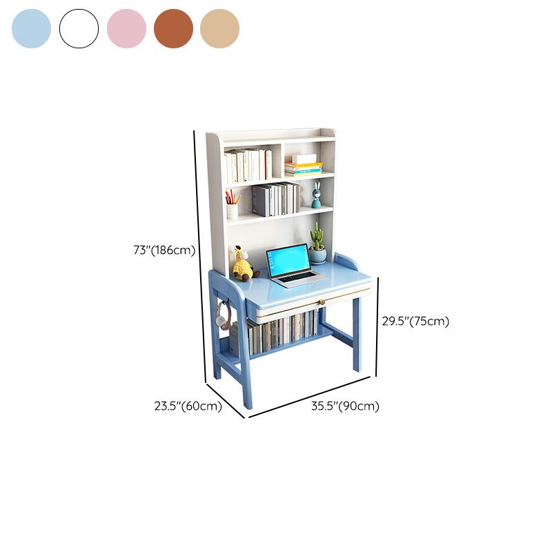 Wooden Writing Desk and Chair Set Kids Desk 23.6"W Kids Desks and Chair