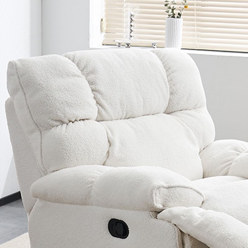 Swivel Rocker Manual Standard Recliner Solid Color Microsuede Recliner Chair