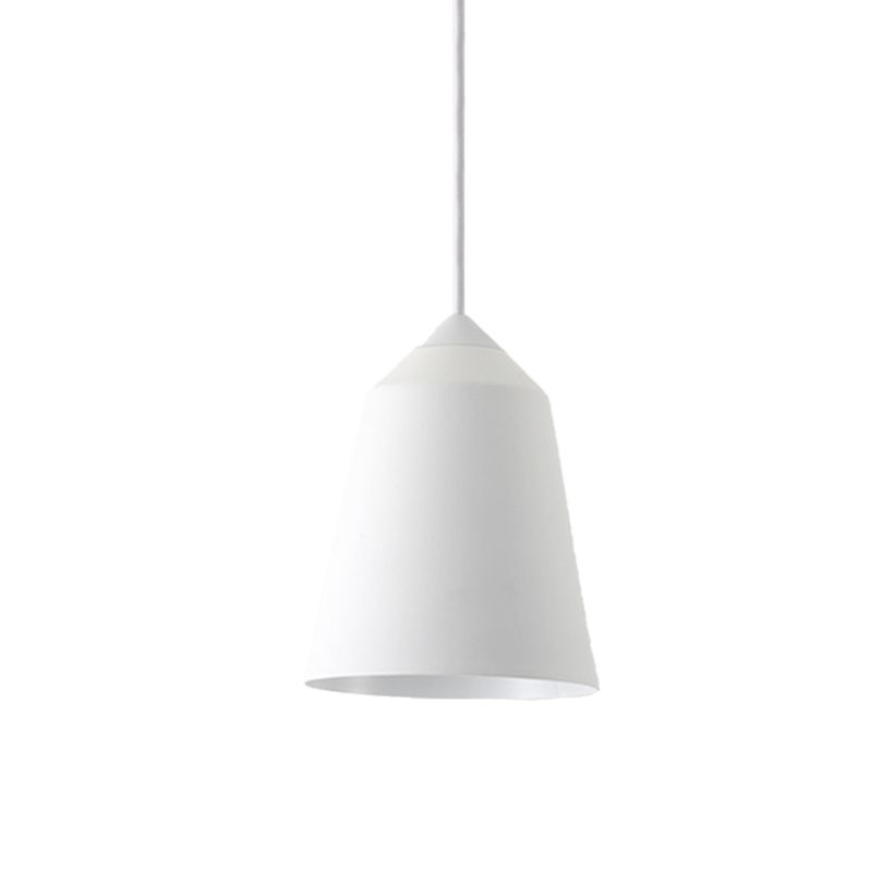 Bell Pendant Lighting Minimalist Metal 1 Light White/Blue/Gold Hanging Ceiling Light