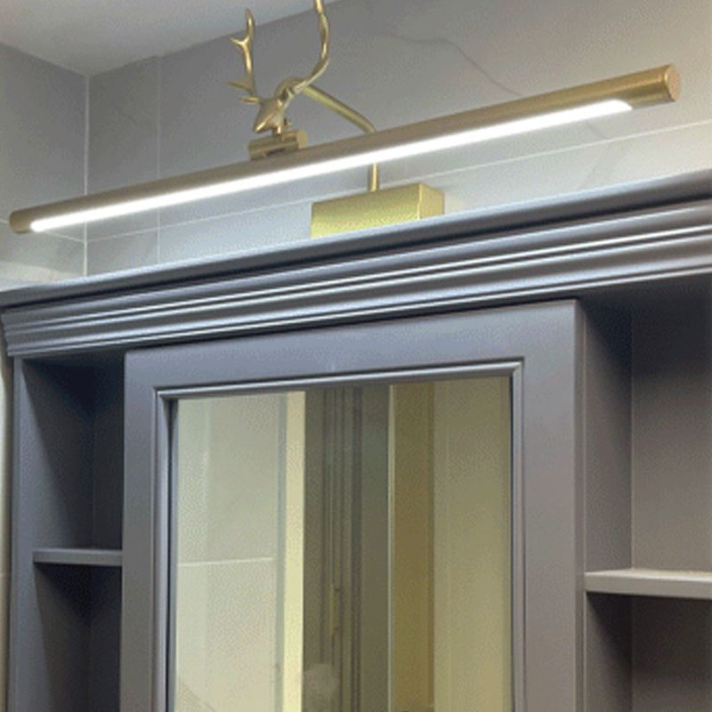 American Style Brass Vanity Light rechte LED Mirror Light met gewei voor badkamer