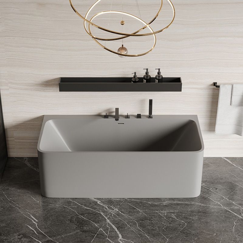 Rectangular Antique Finish Soaking Bathtub Back to Wall Modern Bath Tub