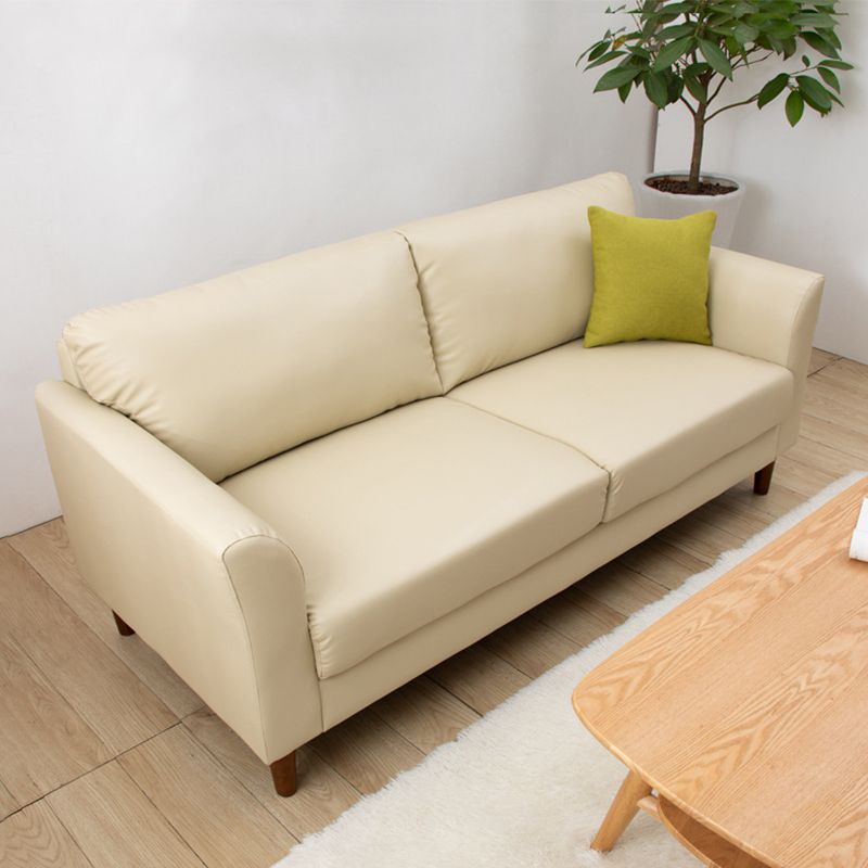 Contemporary Pillow Back Sofa 31"H Flared Arm Couch for Apartment