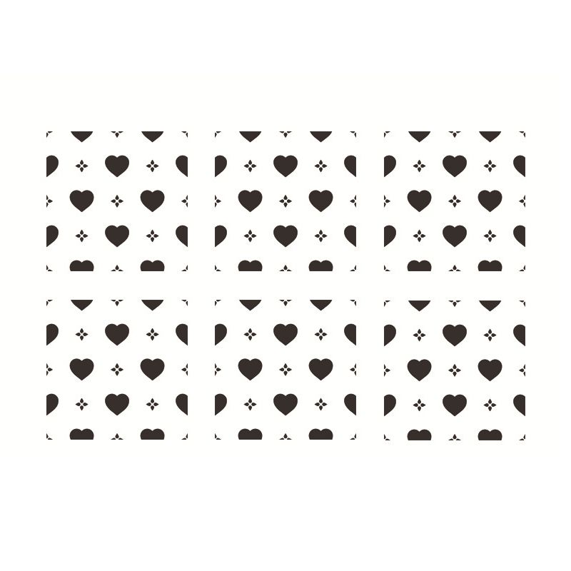 Black-White Loving Heart Wallpapers Self Sticking Modern Living Room Wall Decor (12 Pcs)