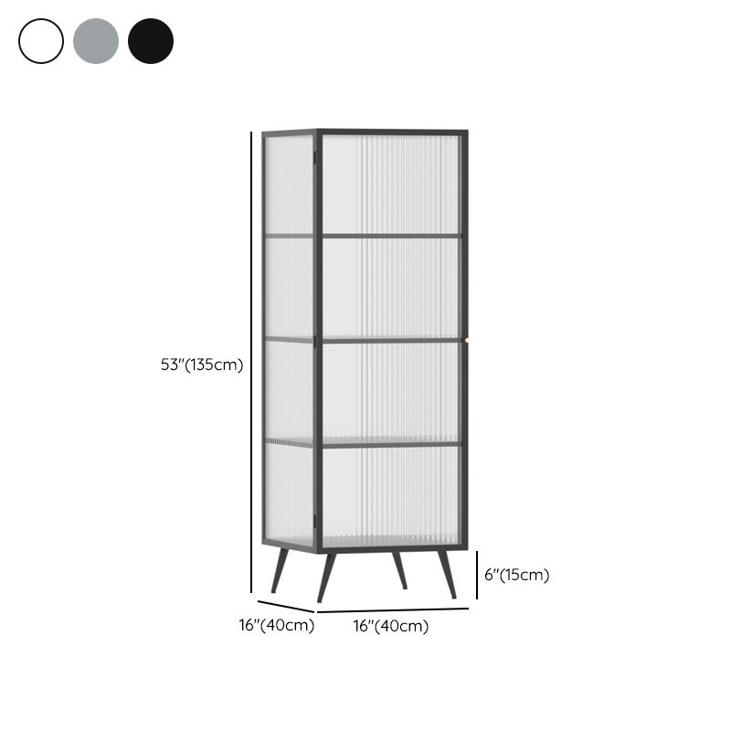 53-inch High Sideboard Cabinet Modern Style Glass Door Credenza