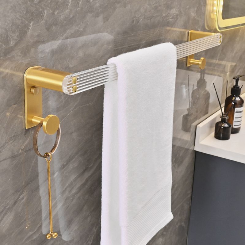 Metal and Acrylic Bathroom Accessory as Individual or as a Set in Gold