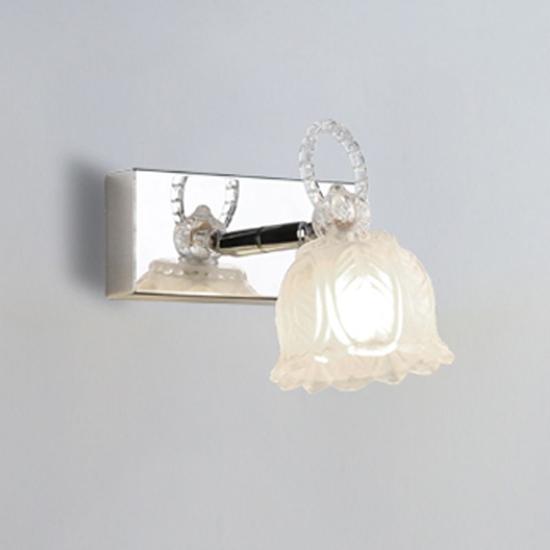 Modern Style Flower Shape Sconce Lamp Glass Wall Lights for Shower Room