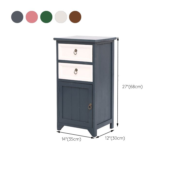 Industrial Distressed Finish Accent Cabinet with Drawers and Door