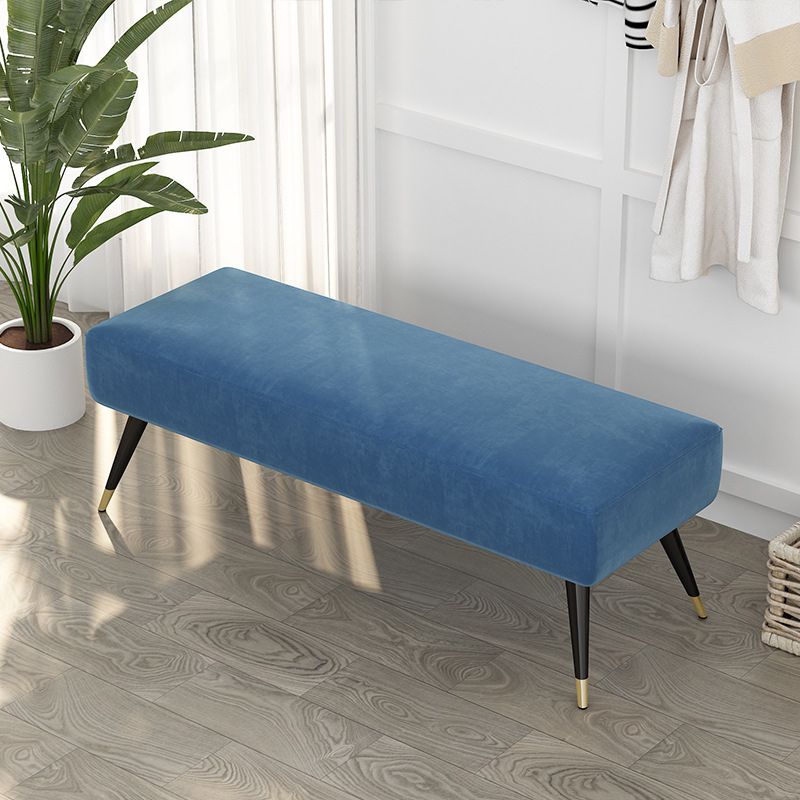 16.5 Inch Wide Glam Metal Seating Bench Cushioned Entryway Bench