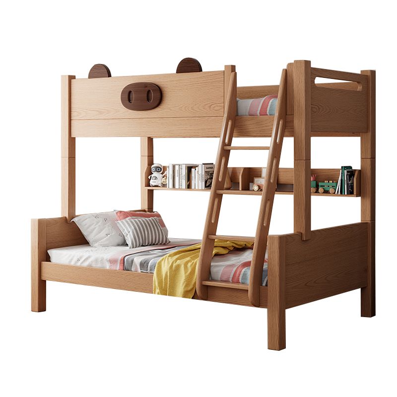 Contemporary Solid Wood Bunk Bed Panel Headboard Beech Kids Bed