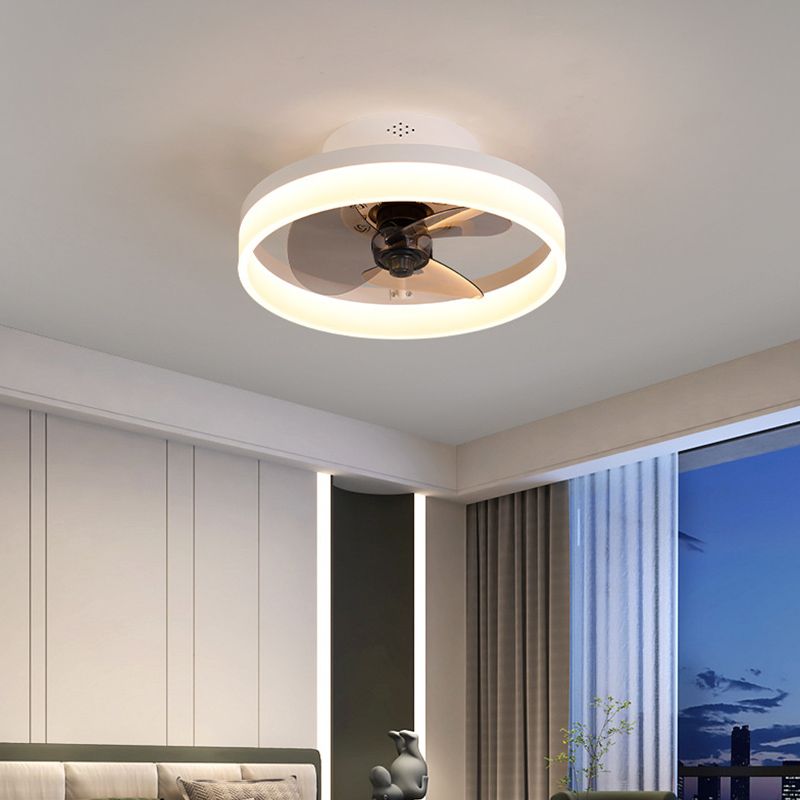 Éclairage de ventilateur de plafond de style moderne Métal 1 plafond léger lampe à fans pour chambre à coucher