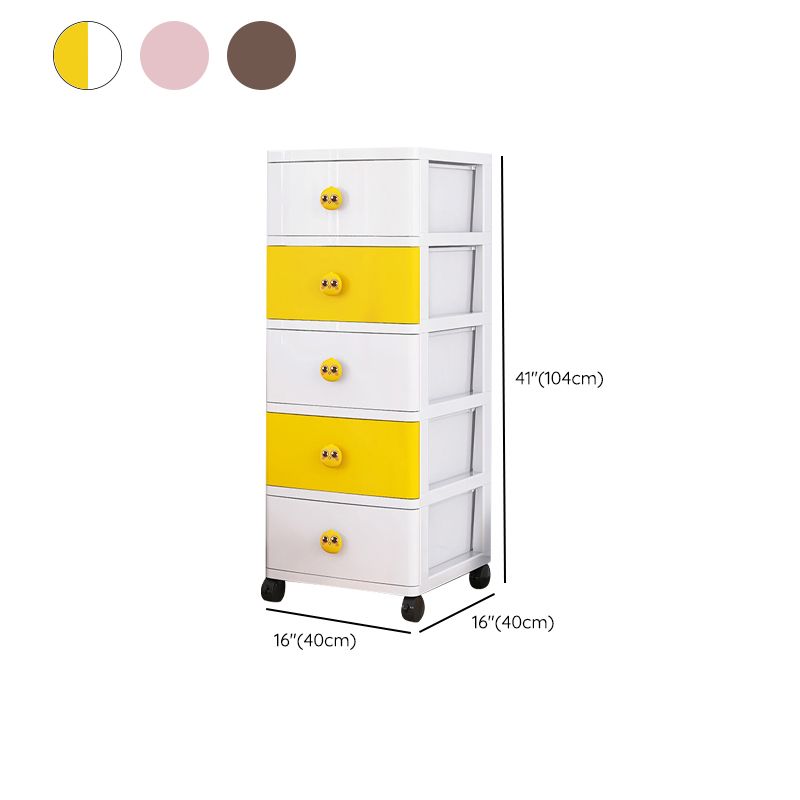 Ultra Modern Vertical Kids Dressers Plastic Nursery Dresser with Drawers for Home