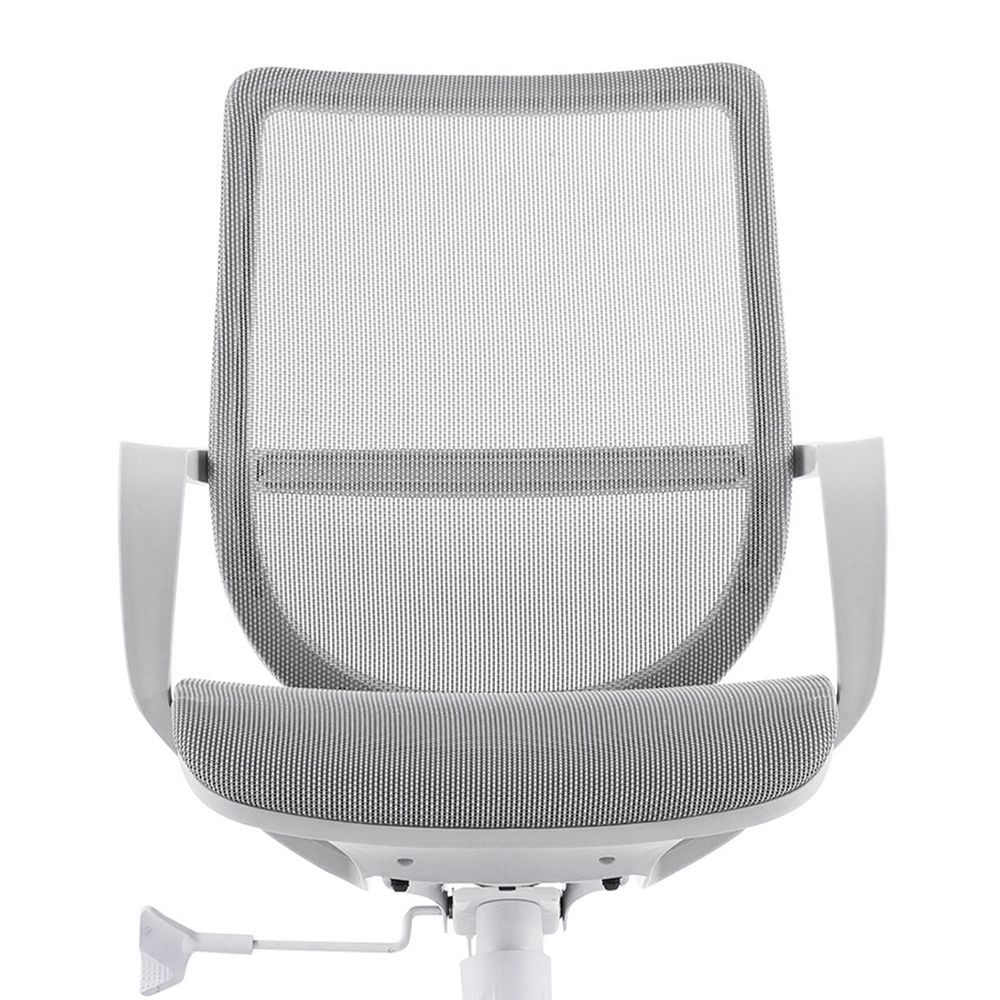 Modern Fixed Arms Desk Chair Adjustable Seat Height Swivel Chair with Wheels