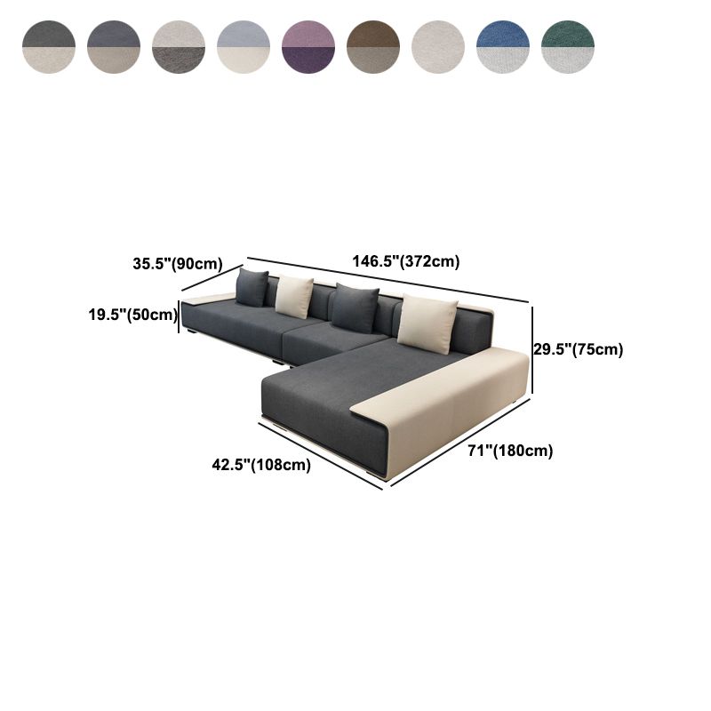 Nordic Style Sofa Bed Metal Frame Fabric Multi-color Choice Armless Sofa