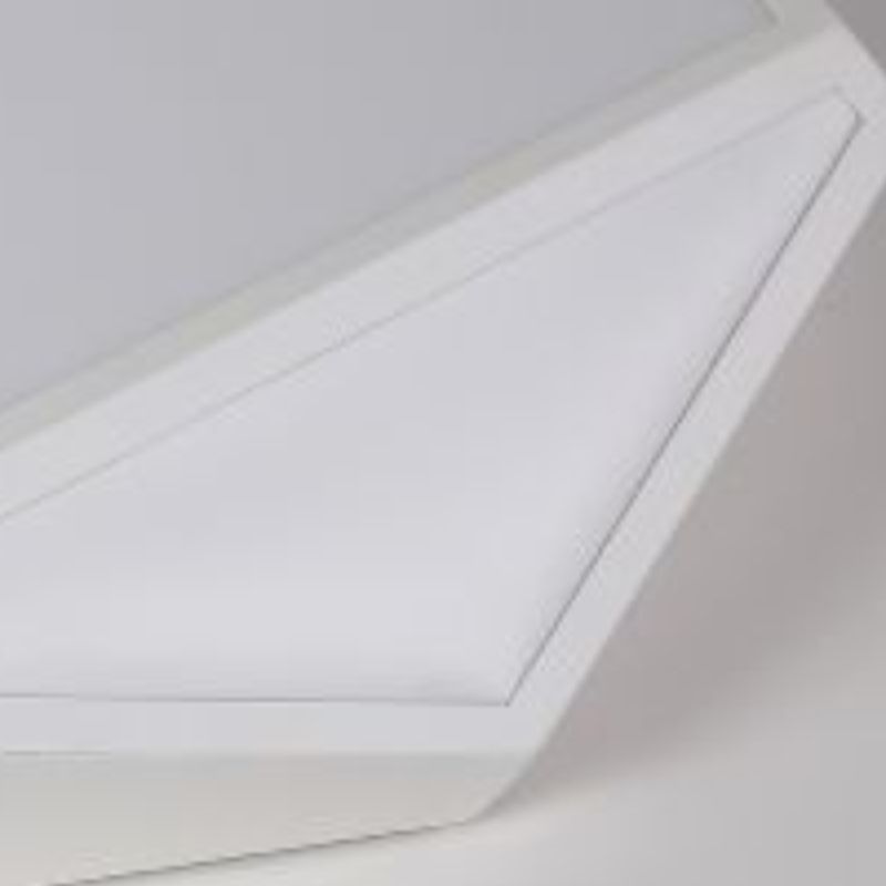 Contemporary 1 - Light Flush Mount in Matte White Geometric LED Ceiling Flush