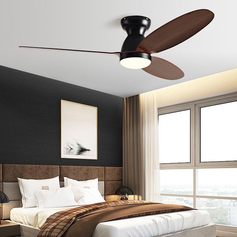 Fan Shape Metal Ceiling Fan Modern Style 1-Light Ceiling Mount Fans Fixture