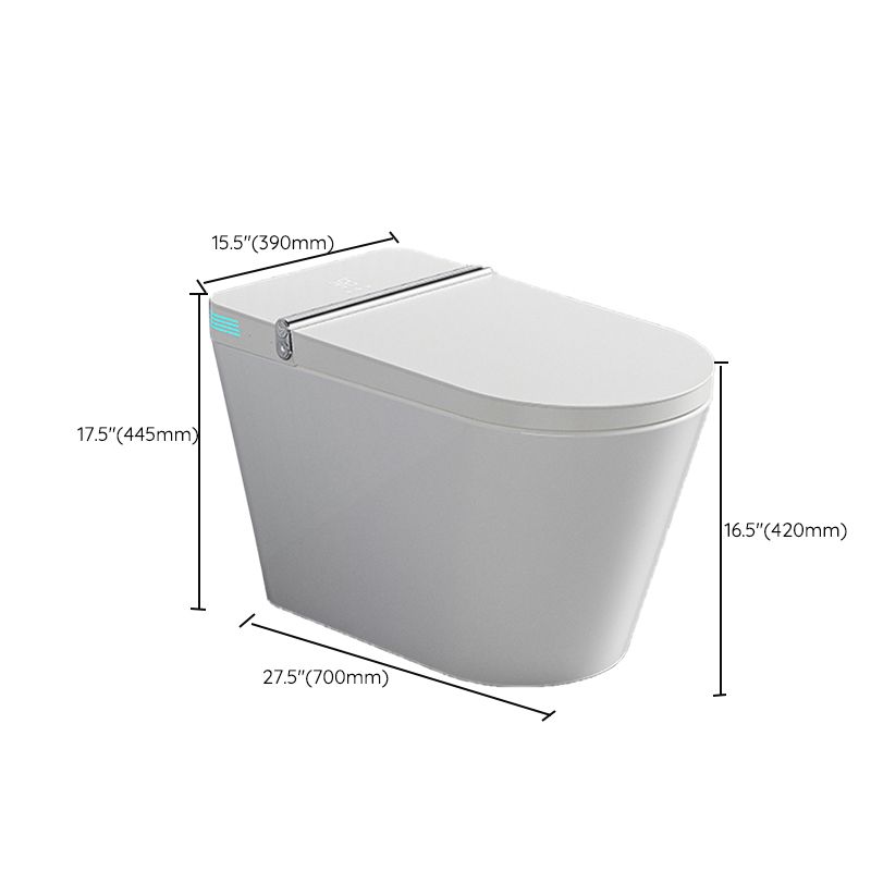 Contemporary Floor Mounted Flush Toilet Heated Seat Included Urine Toilet for Bathroom