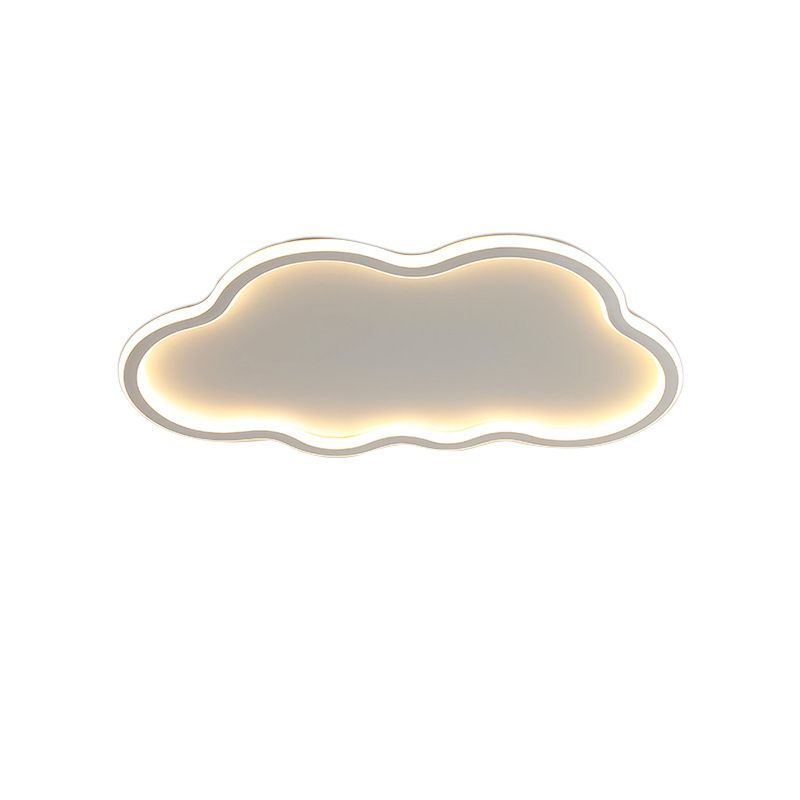 Modern Simplicity LED Flush Mount Silicone Cloud Shape Ceiling Light for Bedroom