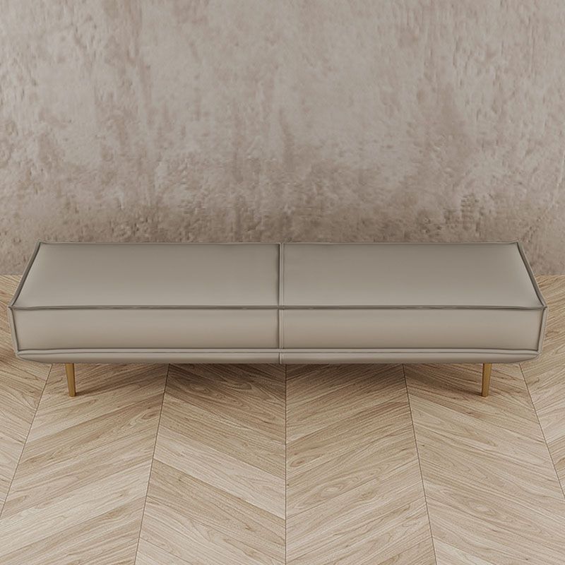 15.6-inch W Modern Cushioned Seating Bench Solid Color Rectangle Bedroom Bench