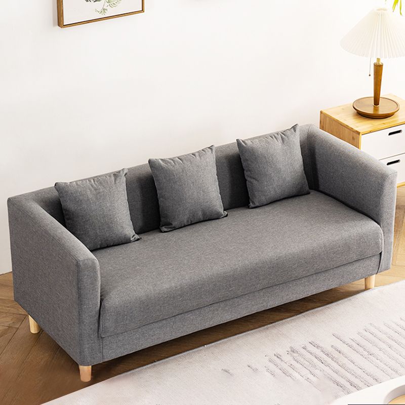 23.23" H Linen Square Arm Sofa with Tight Back Sofa for Living Room, Apartment