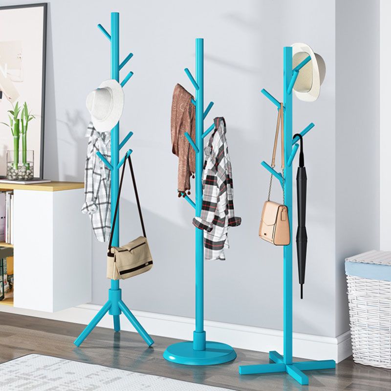 Modern Coat Hangers Free Standing Wooden Coat Rack with Coat Hooks