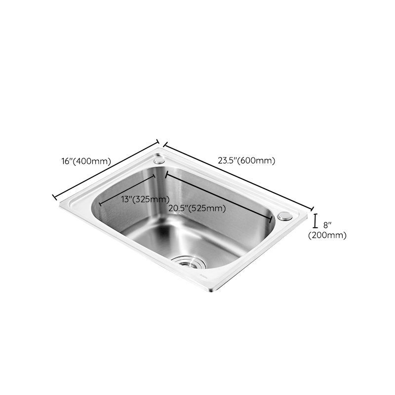 Modern Style Kitchen Sink Dirt Resistant Drop-In Kitchen Sink with Drain Assembly