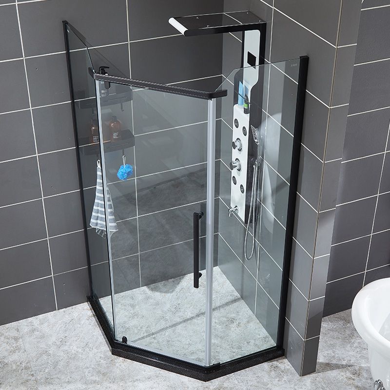 Neo-Angle Shower Kit Pivot Tempered Glass Corner Shower Kit with Fixed Panel