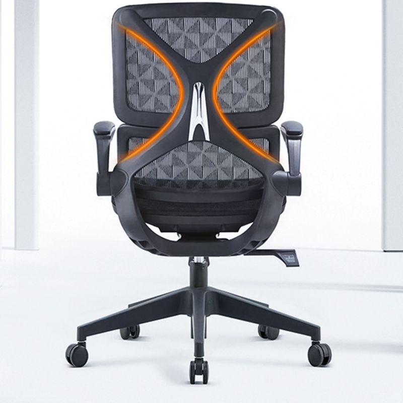 Low Back Office Chair Armrests Soft Cushioned Adjustable Swivel Task Chair