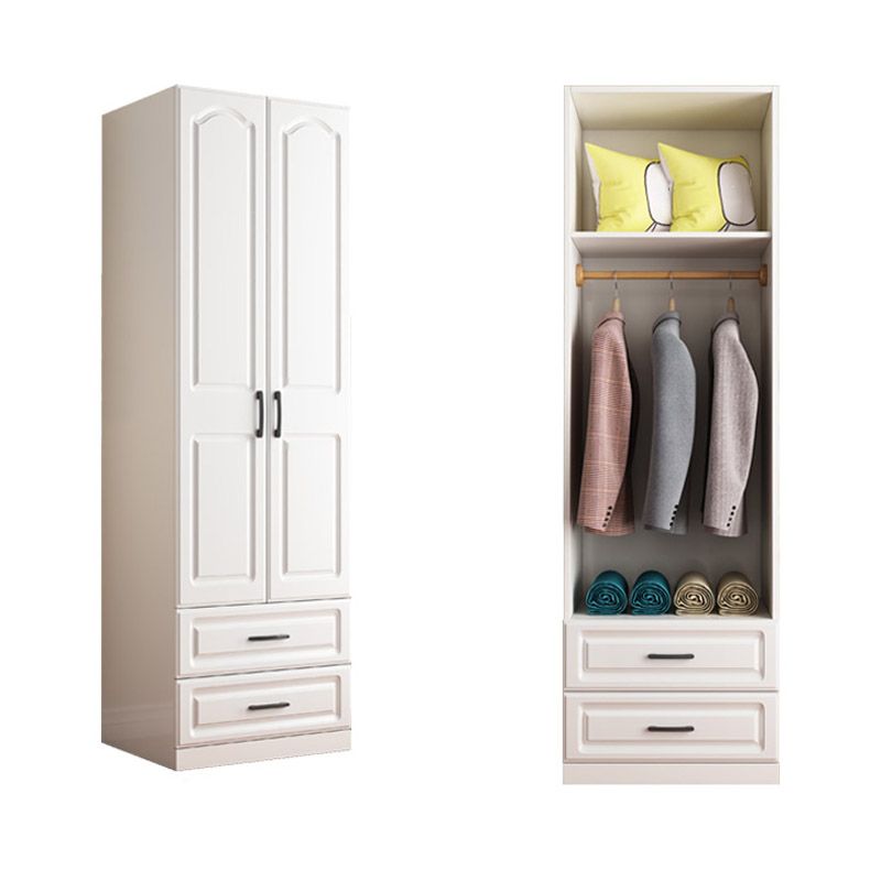 Manufactured Wood Bedroom Armoire White Hanging Clothes Rack