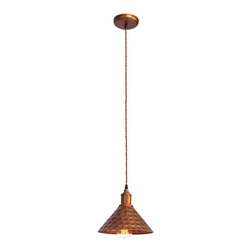 1 Light Cone Hanging Ceiling Lights Industrial Style Metal Pendant for Clothing Store