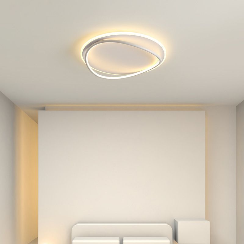 LED Ceiling Light Modern Style Ceiling Mount Light with Silica Gel Shade for Bedroom