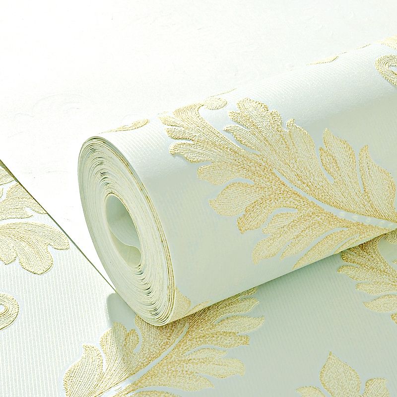 Antique Damask Wallpaper Embroidered Washable Pastel Color Wall Decor for Bedroom