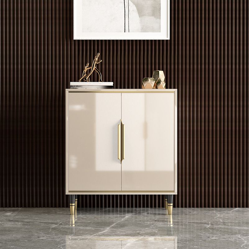 Glam Style Sideboard Beige Side Board with Door for Living Room