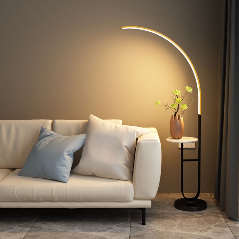 Metal Fishing Rod Floor Light Minimalist Metal Living Room Floor Light (Without Potted Plants)