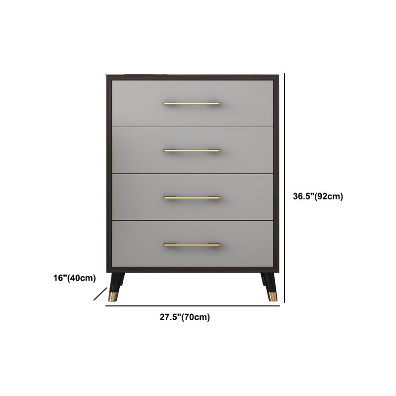 Classic Glam Bedroom Storage Chest Soft-Close Drawers Wood Dresser