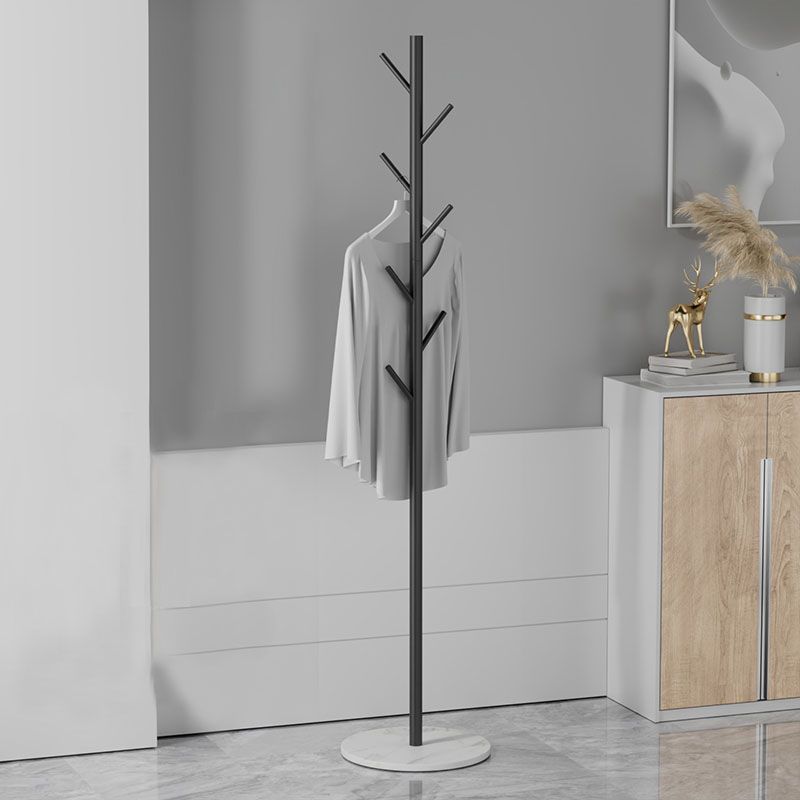 Metal Free Standing Hall Tree with Coat Hooks Hall Stand for Living Room