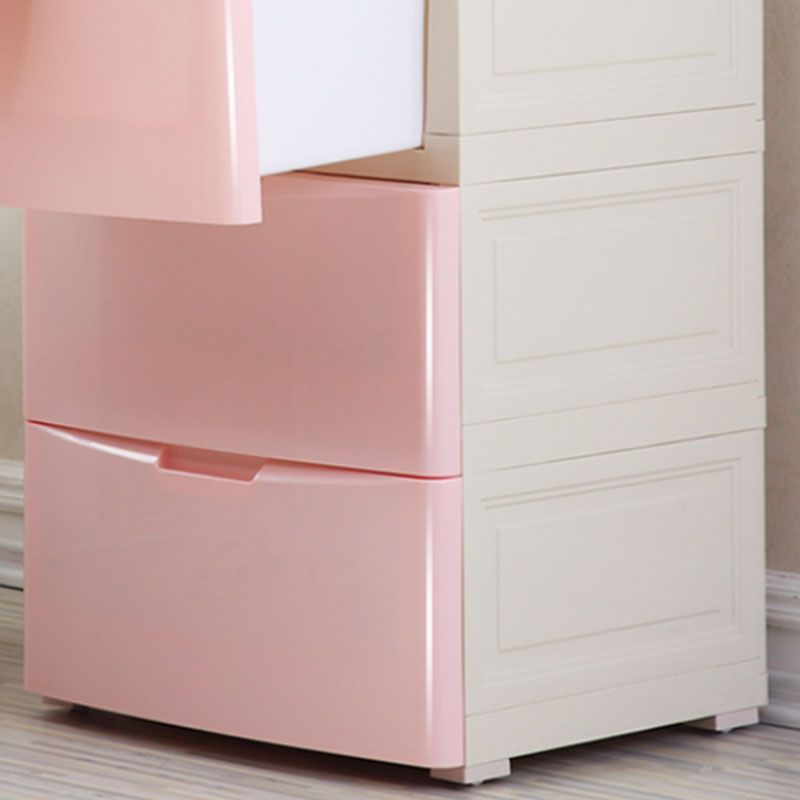 Plastic Kids Furniture Scandinavian Nursery Dresser with 5 Drawers