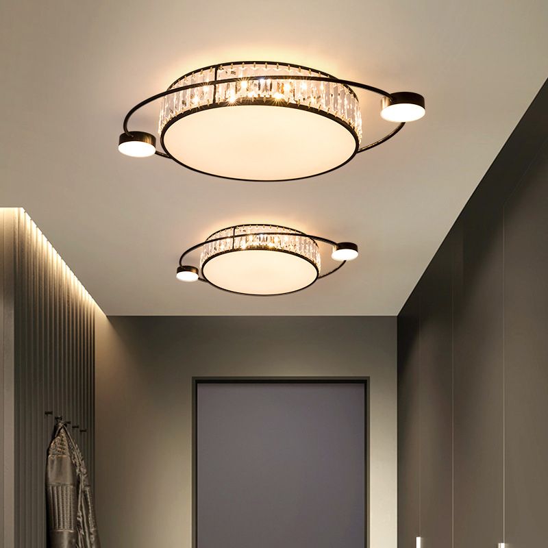 Modern Geometric Ceiling Light Crystal Multiple-Light Flush Ceiling Lights