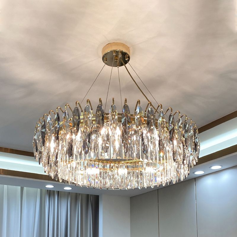 Géométrie de style contemporain Lumières de lustre 6 Lumières lisses de cristal Lumières