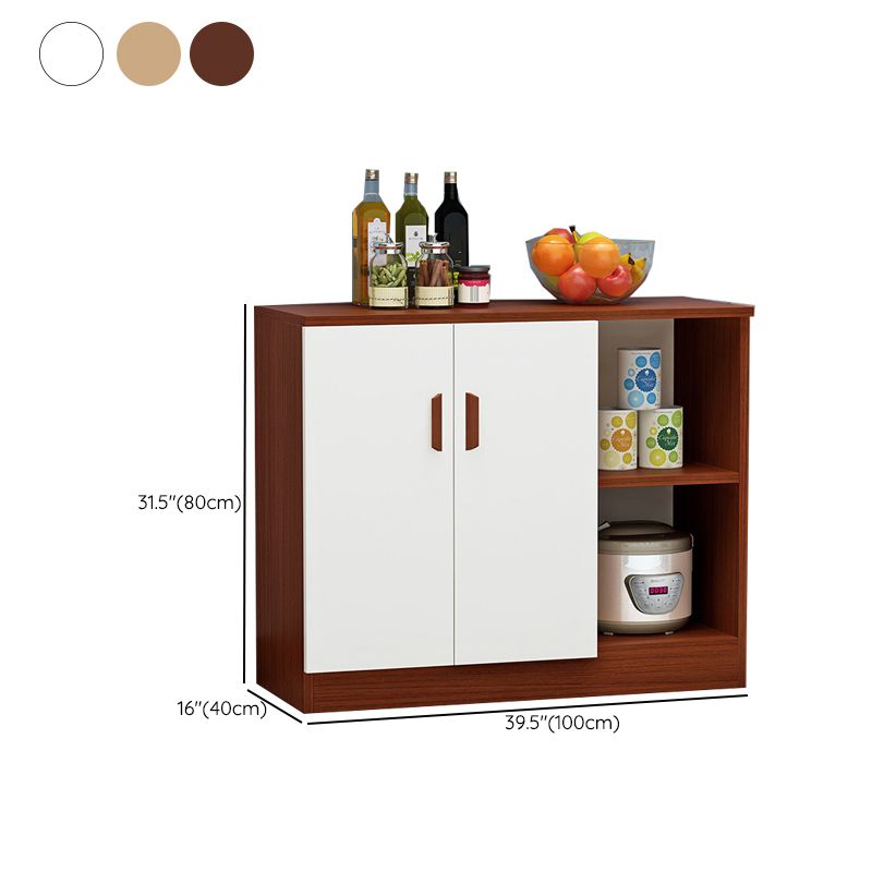 Contemporary Sideboard Cabinet Engineered Wood Adjustable Shelving Sideboard Table