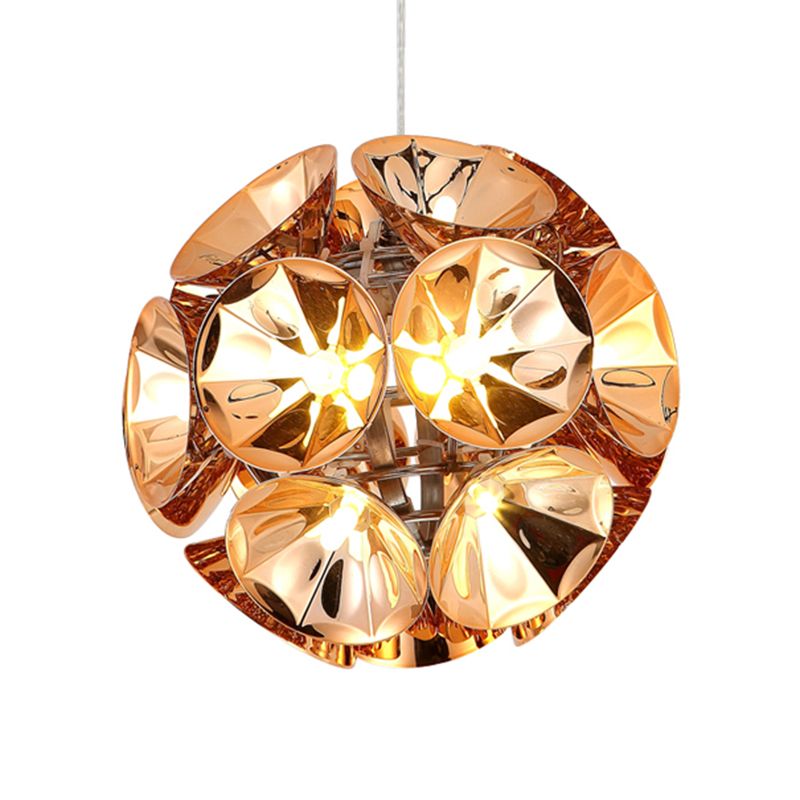 Ball Pendant Light Aymator Modernisme Metal Chrome / Gold LED PLACE PLACE PLACE en blanc / chaud, 7 "/ 11" Dia